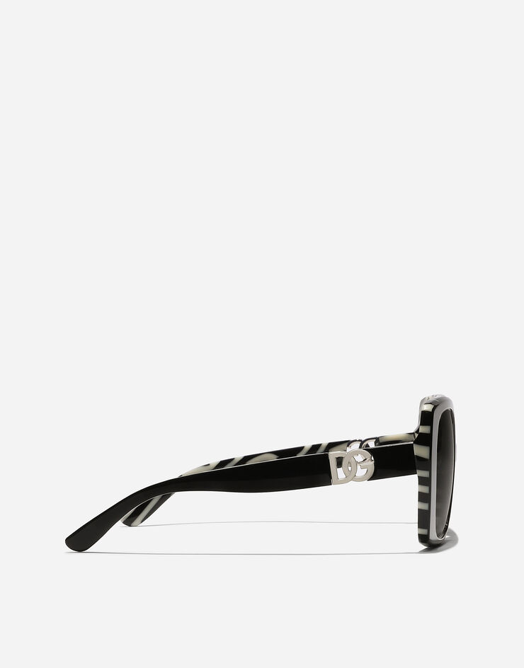 Dolce & Gabbana Gafas de sol DG ALLURE Negro con detalles de cebra VG4475VP28G