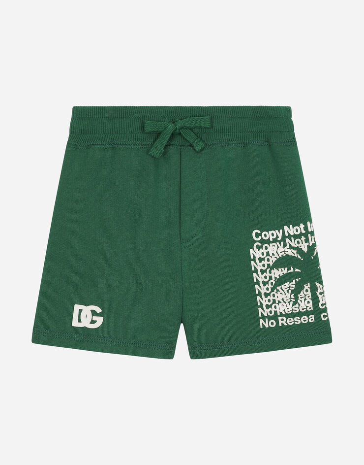 Dolce & Gabbana Jersey jogging shorts Green L1JQR9G7K8E
