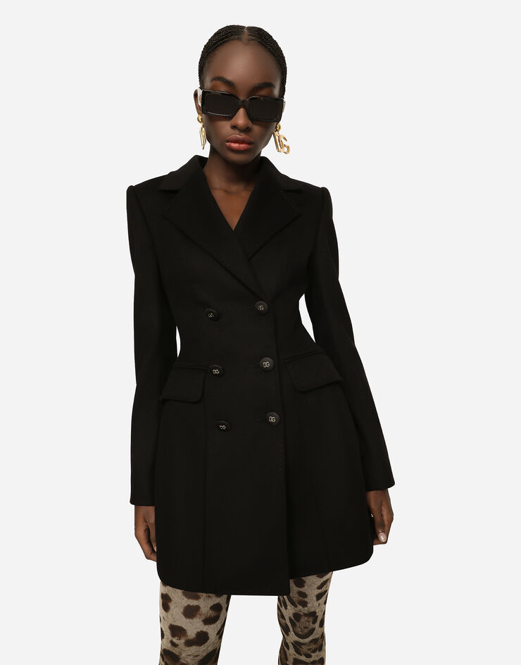 Dolce&Gabbana Turlington-Jacke aus Wolle und Kaschmir Schwarz F26L0TFU26Q