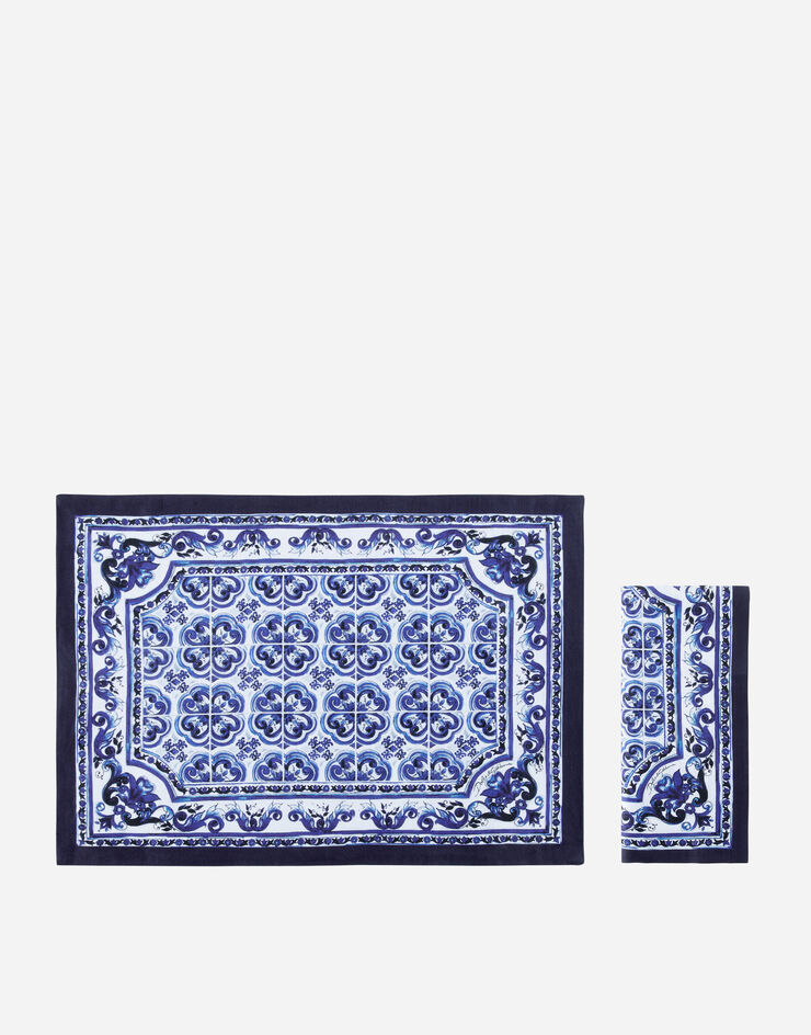 Dolce & Gabbana Set Linen Placemat and Napkin 멀티 컬러 TCGS04TCAG9
