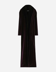 Dolce & Gabbana KIM DOLCE&GABBANA Long velvet coat Purple FXL40TJBSE9