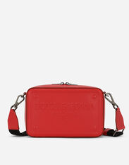Dolce & Gabbana Calfskin crossbody bag with raised logo Red BM7329AG218