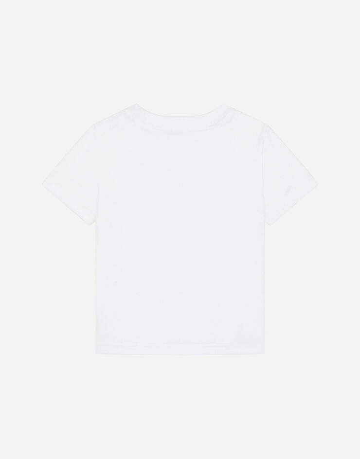 Dolce & Gabbana T-shirt in jersey stampa DG cuore Bianco L2JTAZG7XEB