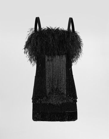 Dolce & Gabbana Dress with embroidery Black F60FEZGDDI1