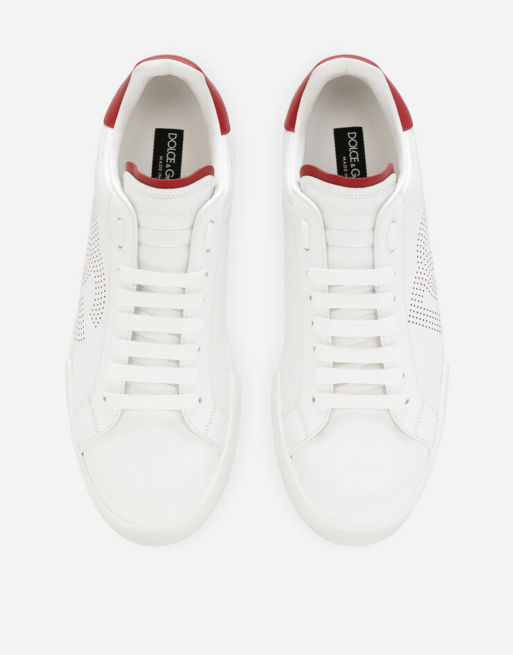Dolce & Gabbana Zapatilla Portofino en piel de becerro Blanco CS2277AV066