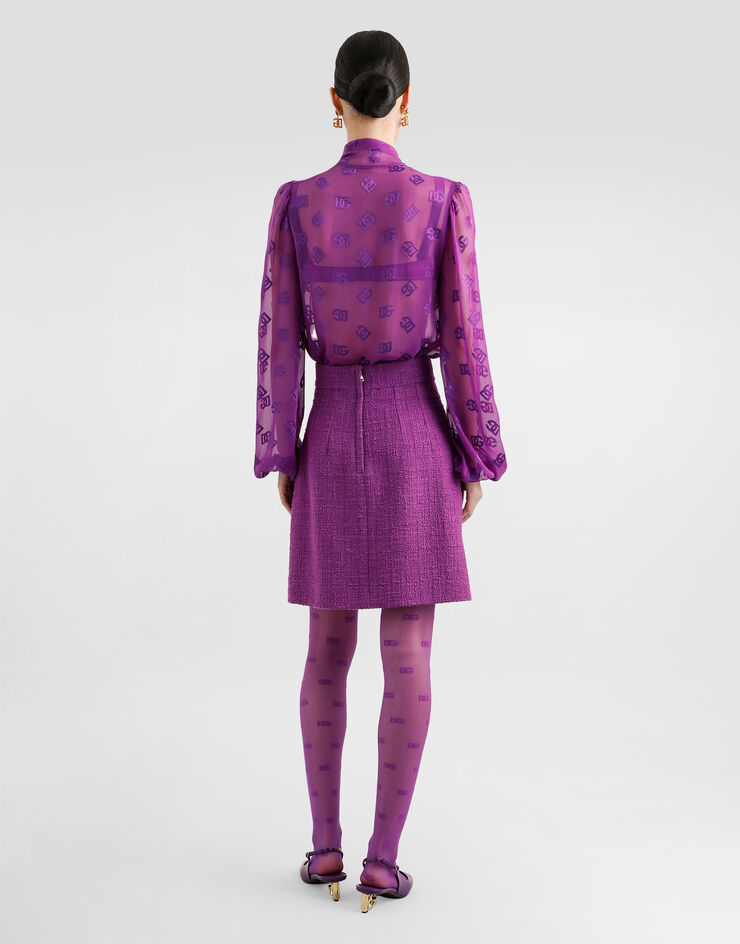 Dolce & Gabbana Rachel tweed skirt Purple F4C0VTFMTAC