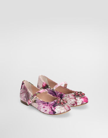 Dolce & Gabbana باليرينا من بروكار ببروش Multicolor D11440A0909