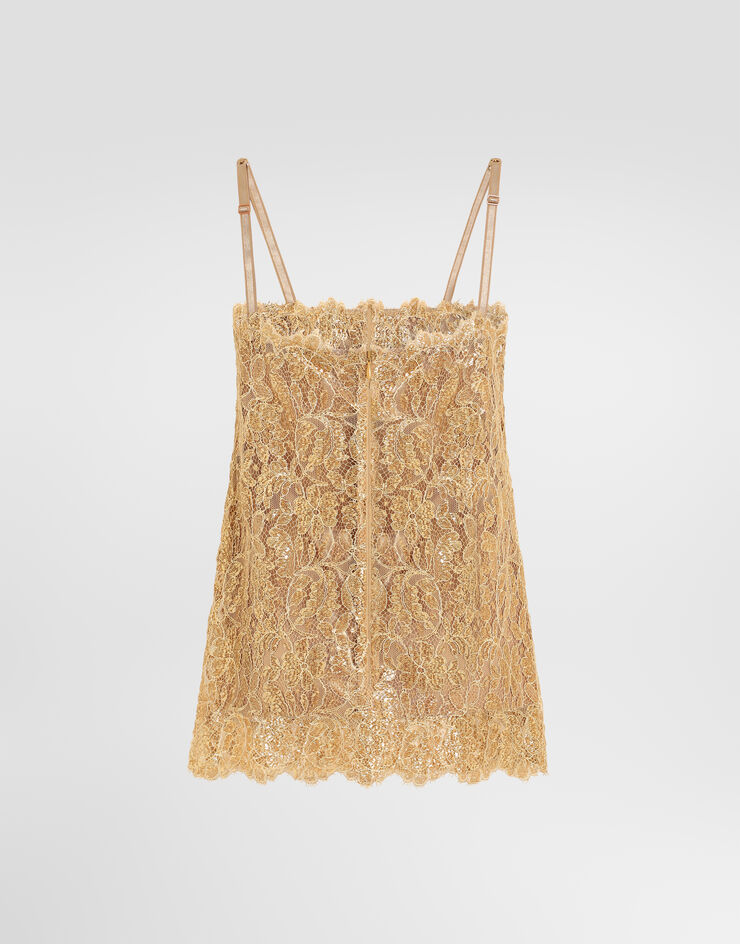 Dolce & Gabbana Lamé lace top Dolce & Gabbana Lamé lace top Gold F7BJ1TILMFJ