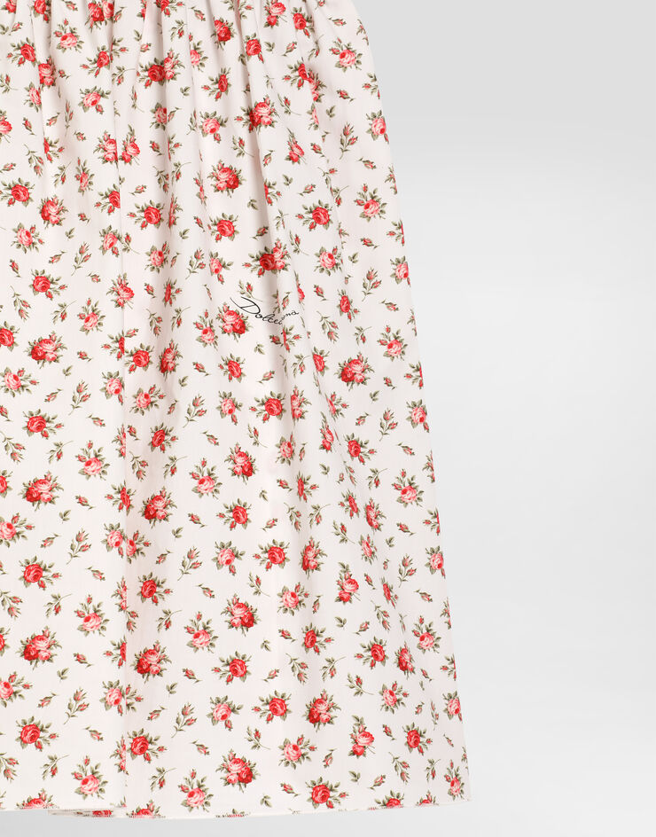Dolce & Gabbana Small rose-print poplin dress Multicolor L54DE0HS5UB