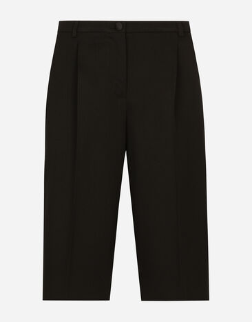 Dolce & Gabbana 울 개버딘 쇼츠 블랙 FTC4VTFU28J