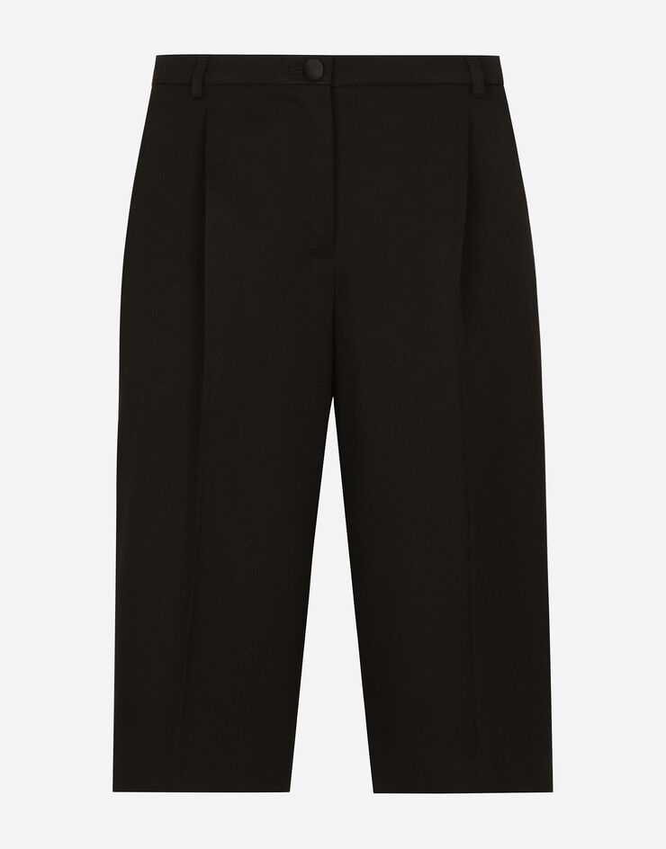 Dolce & Gabbana 울 개버딘 쇼츠 블랙 FTC4VTFU28J