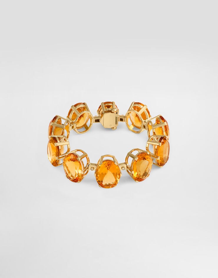 Dolce & Gabbana Anna bracelet in 18-carat yellow gold with citrines and diamonds Dolce & Gabbana Anna bracelet in 18-carat yellow gold with citrines and diamonds Yellow Gold WBSB1GWCTR1