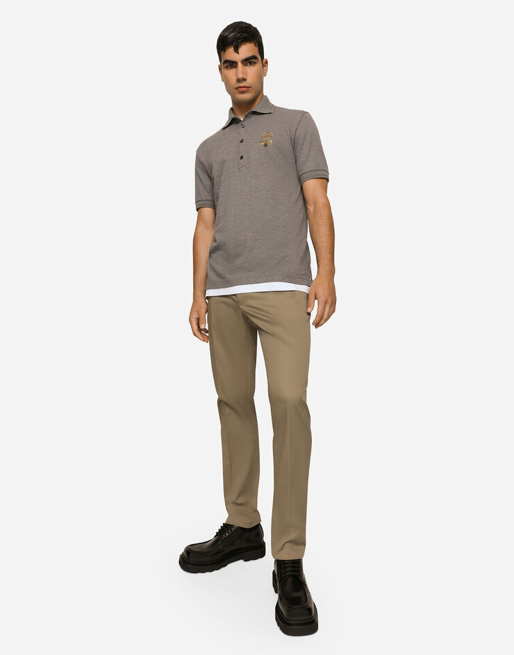 Dolce & Gabbana Stretch gabardine trousers Beige GY6IETGG825