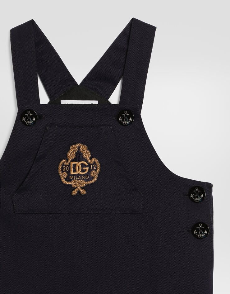 Dolce & Gabbana Cotton overalls with patch Dolce & Gabbana Cotton overalls with patch Blue L15P51FUFOG