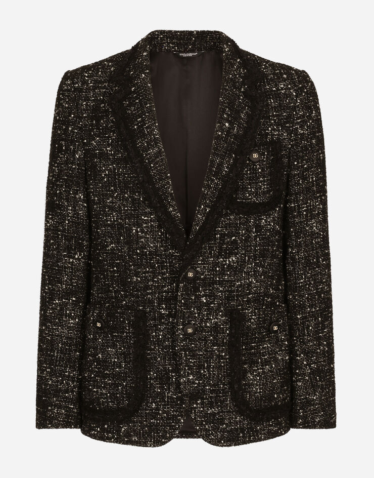 Dolce&Gabbana Alpaca and wool rush-stitch single-breasted jacket Multicolor G2SS2TFMMHV