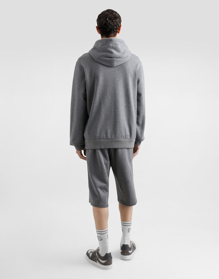 Dolce & Gabbana Camiseta de algodón con placa Gris G8SE3TFU7EN