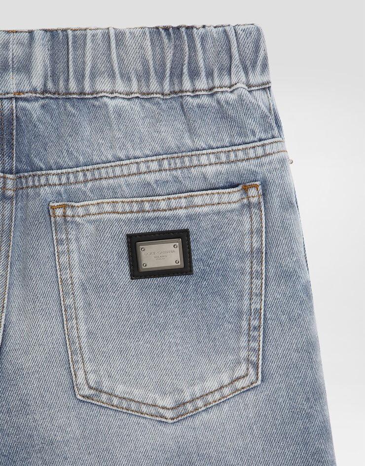 Dolce & Gabbana Denim bermuda shorts with salt&pepper wash Dolce & Gabbana Denim bermuda shorts with salt&pepper wash Multicolor L43Q69LDD83