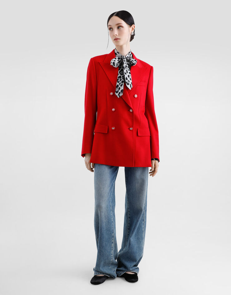 Dolce & Gabbana Oversize double-breasted cashmere jacket Dolce & Gabbana Oversize double-breasted cashmere jacket Red F29GRTFU2AX