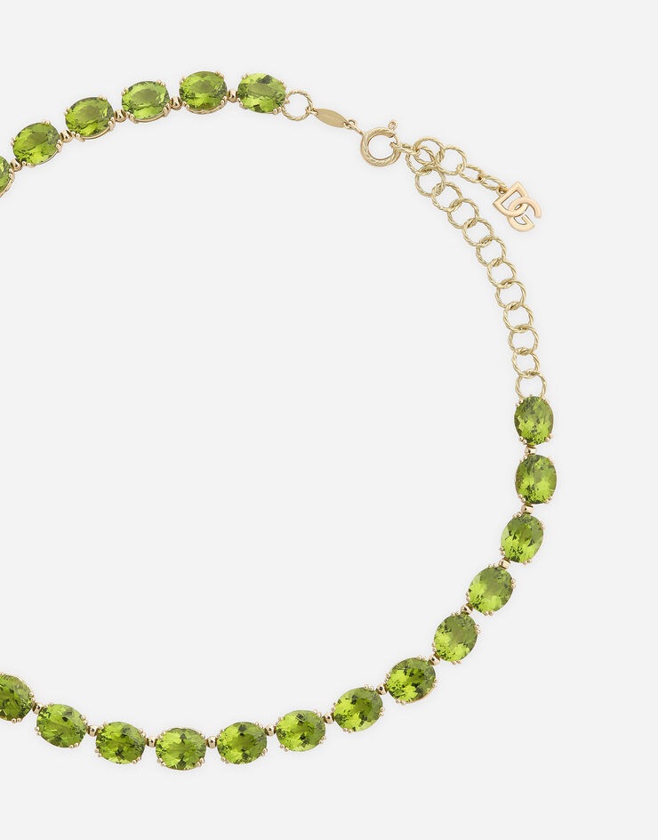 Dolce & Gabbana Halskette Anna aus Gelbgold 18 kt mit Peridoten Gold WNQA4GWPE01