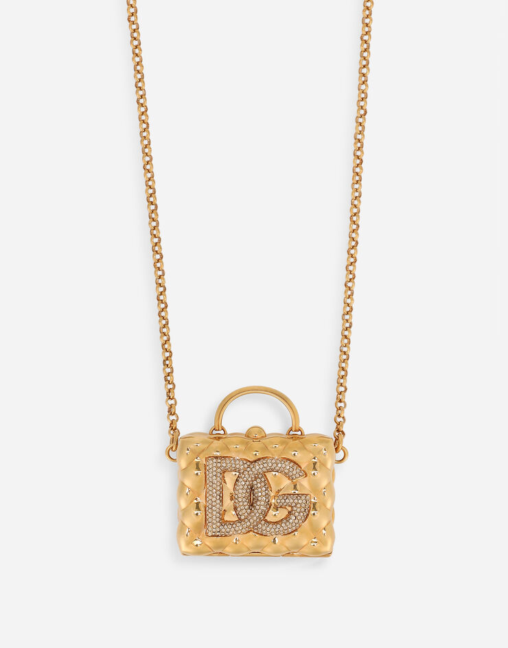Dolce & Gabbana Collar DG de metal latón vintage Dorado BI3114AY092