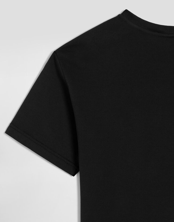 Dolce & Gabbana Jersey t-shirt with logo Black L4JTHVG7Q0T