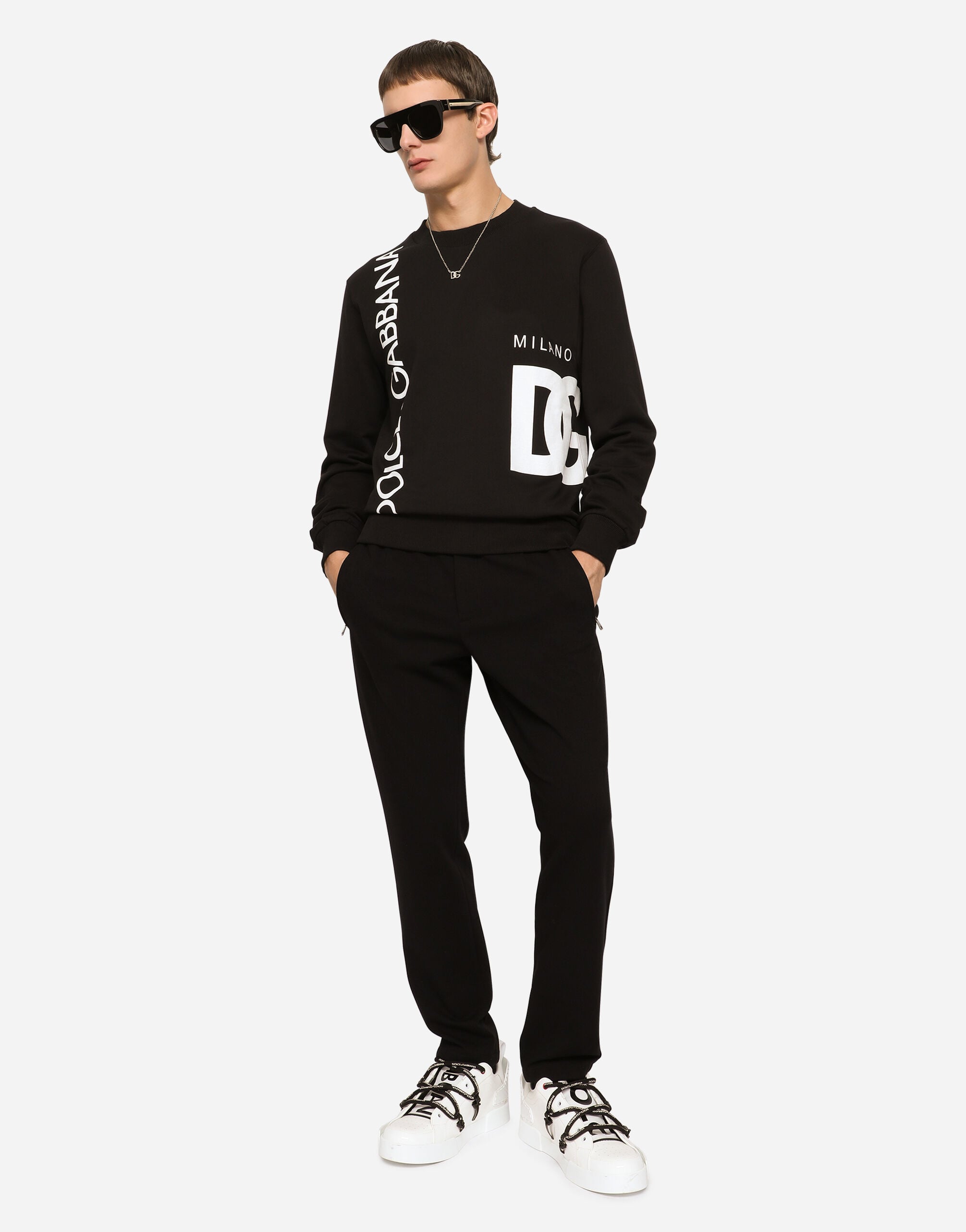 Long-sleeved sweatshirt in Multicolor for Men | Dolce&Gabbana® US