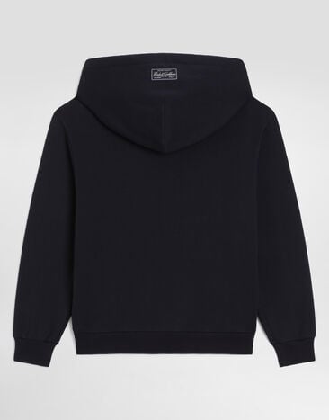 Dolce & Gabbana Cotton sweatshirt with bandana-print Blue L4JWNXG7P7I