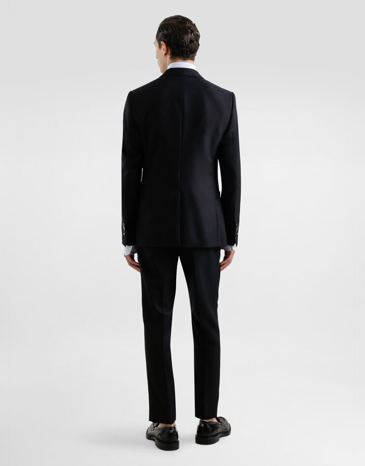 Dolce & Gabbana Hose aus Wolle mit doppelter Bundfalte Schwarz GV4EETFM2GU