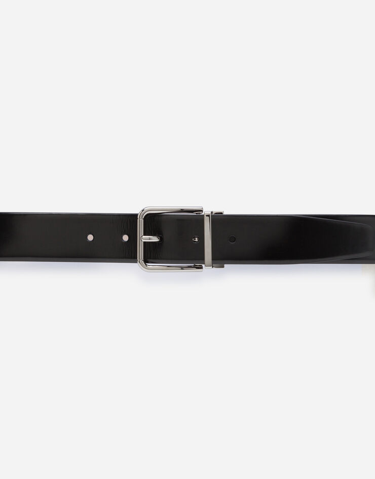Dolce & Gabbana Cinturón de becerro cepillado Negro BC4524AI935