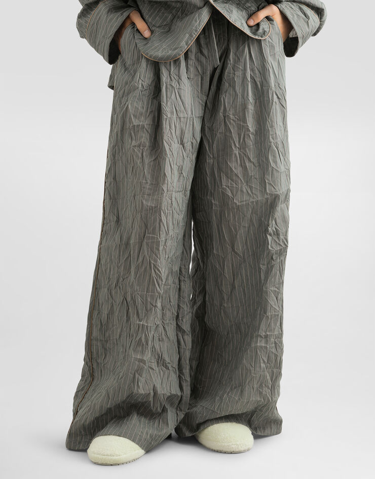 Dolce & Gabbana Linen-blend vanity trousers Multicolor GP1N9TFBMFT