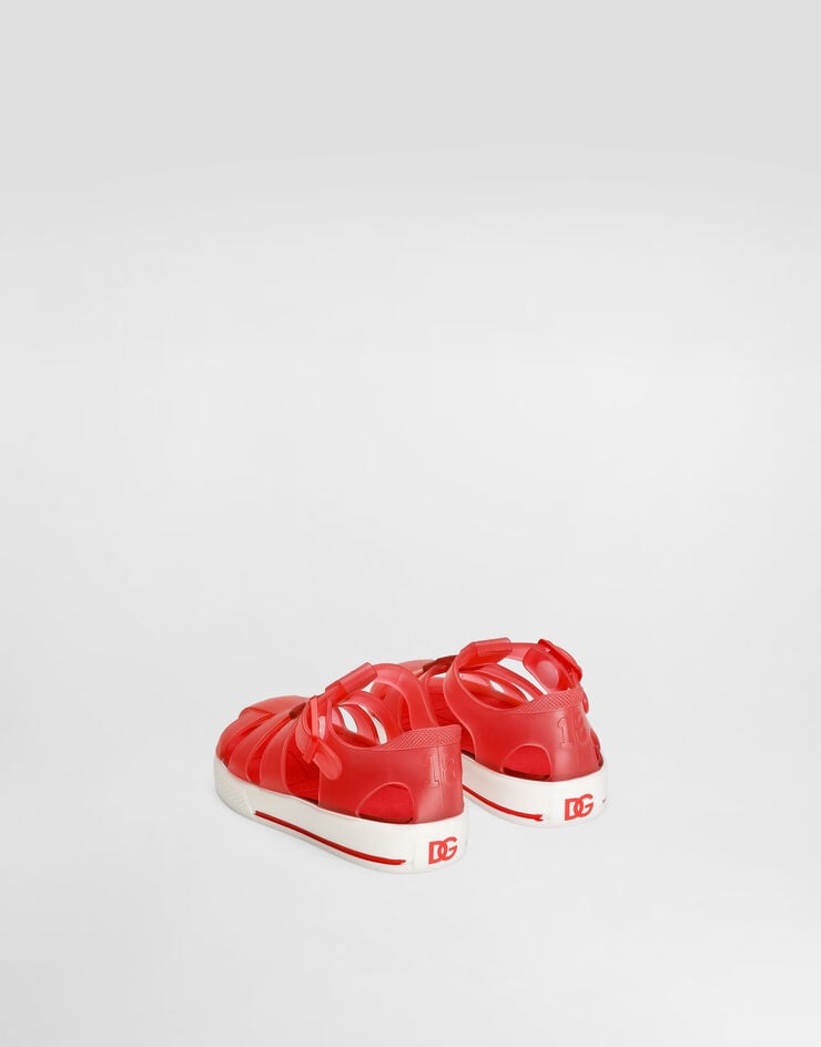 Dolce & Gabbana Rubber sandals with DG logo Red DN0115AT079