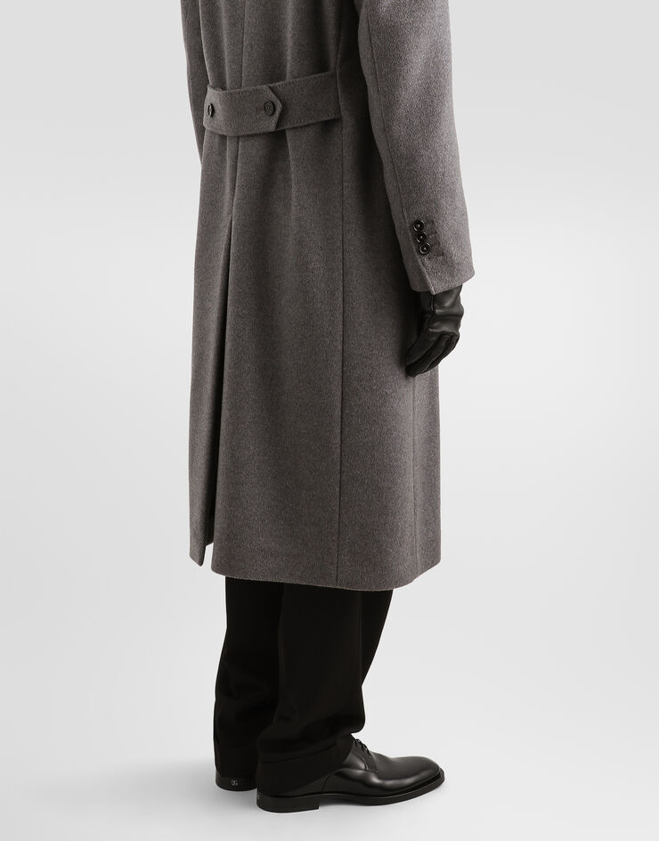 Dolce & Gabbana Abrigo cruzado en cachemir Gris G052WTFU2D1