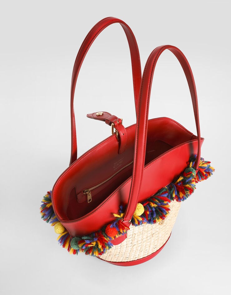 Dolce & Gabbana Raffia coffa Capri bag Multicolor BB7815A0419