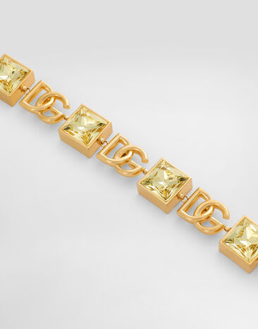 Dolce & Gabbana Bracelet with DG logo and rhinestones Gold WBR2H1W1111