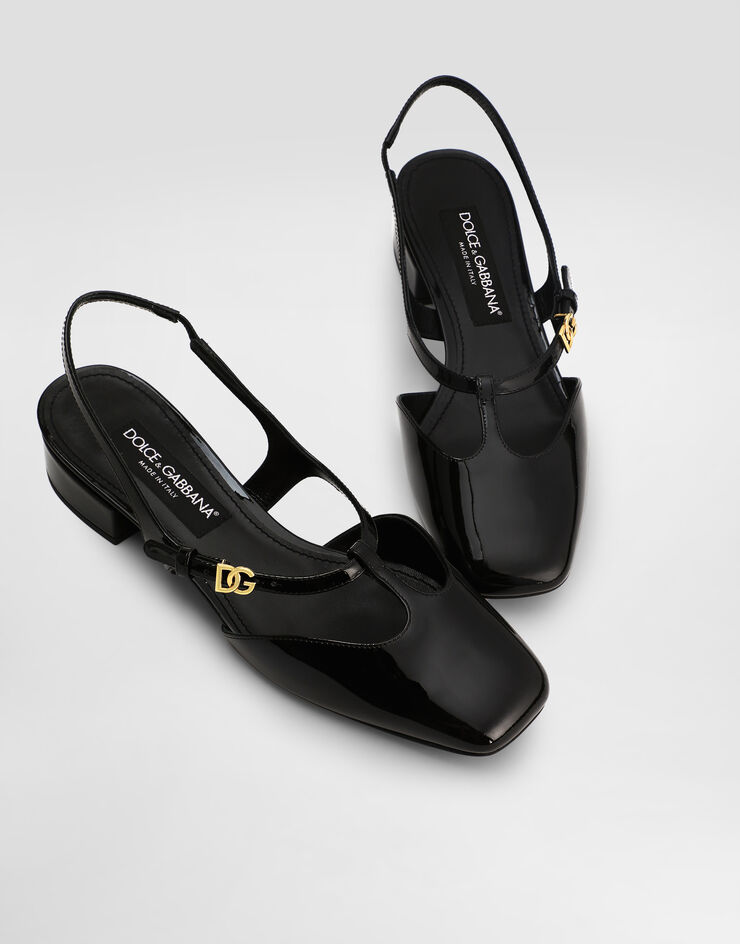 Dolce & Gabbana 漆皮后系带鞋 枣红 CG0955A1471