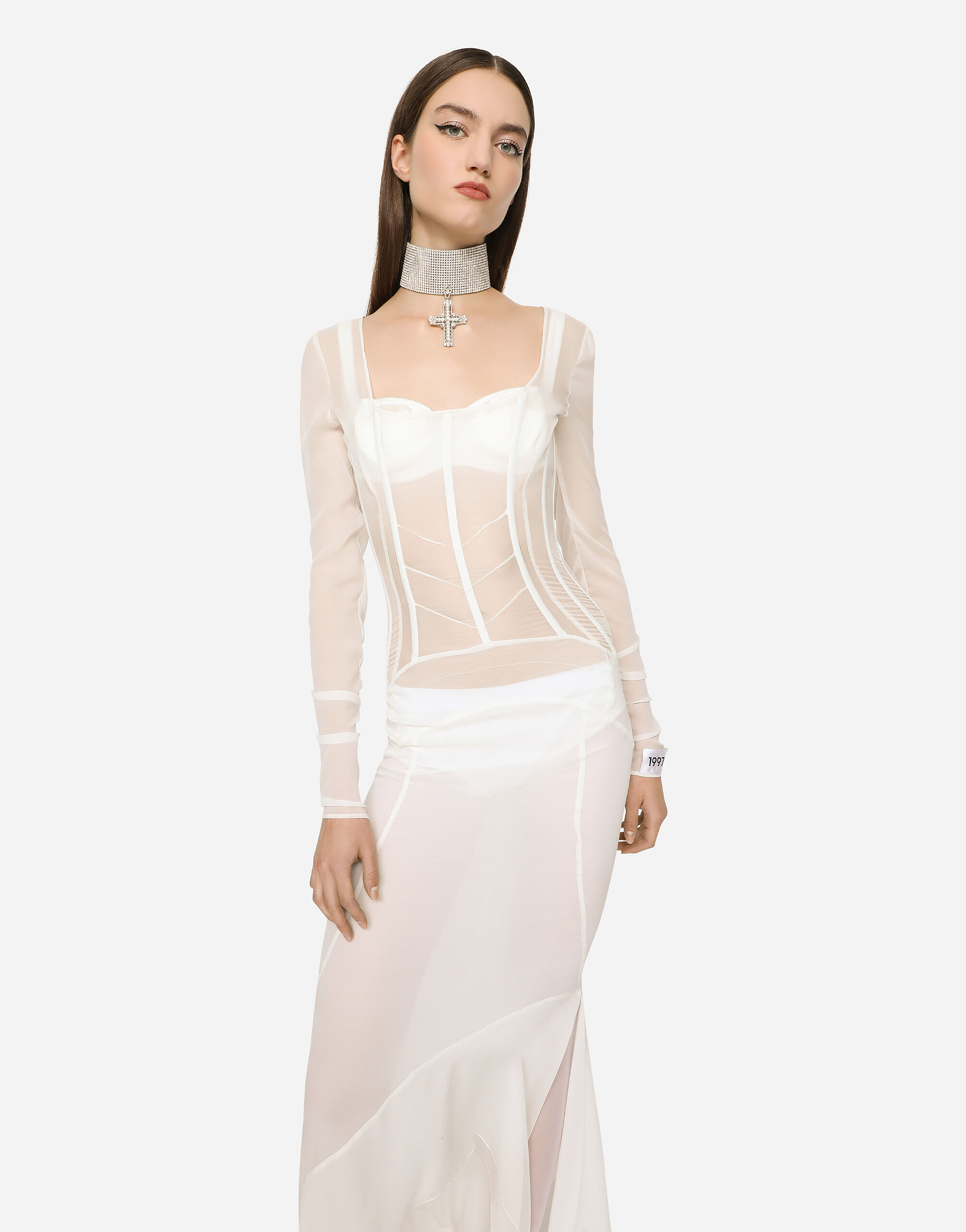 レビューの多い高評価商品特集！ KIM DOLCE&GABBANA detailing corset with dress georgette Long パンツ