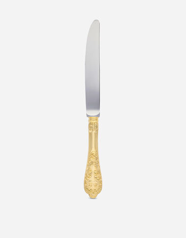 Dolce & Gabbana Cuchillo de postre chapado en oro de 24 kt Dorado TCPS01TCA51