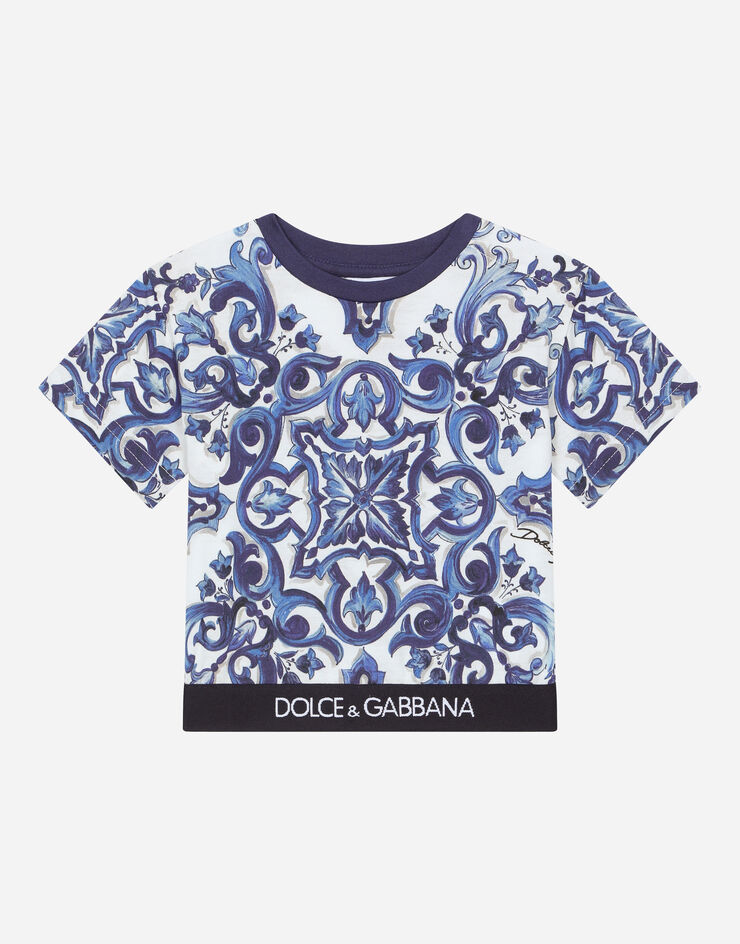 Dolce & Gabbana Majolica-print jersey T-shirt Multicolor L2JTHRG7EX4