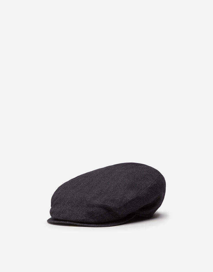 Dolce & Gabbana Stretch cotton flap cap Black GH587AFC6A0
