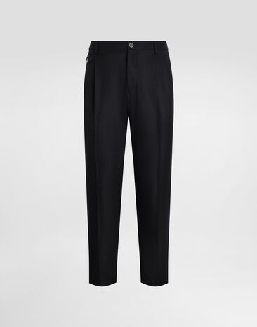 Dolce & Gabbana Wool pants with double darts Black GV4EETFM2GU
