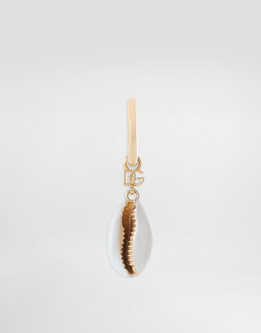 Dolce & Gabbana Creole single earring with shell Gold WER5C1W1111