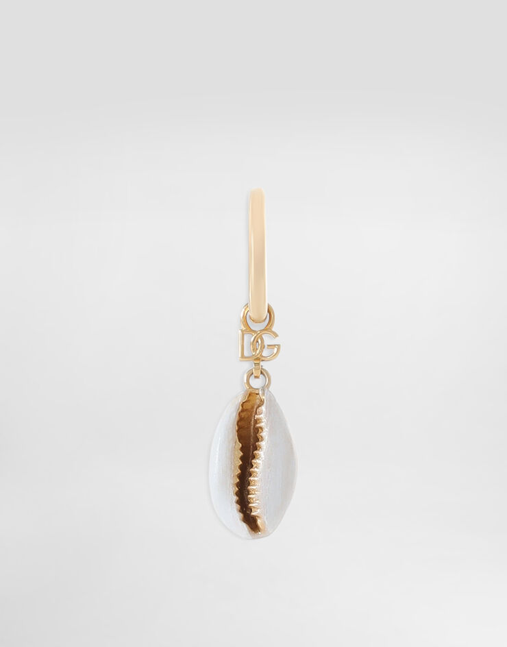 Dolce & Gabbana Creole single earring with shell Gold WER5C1W1111