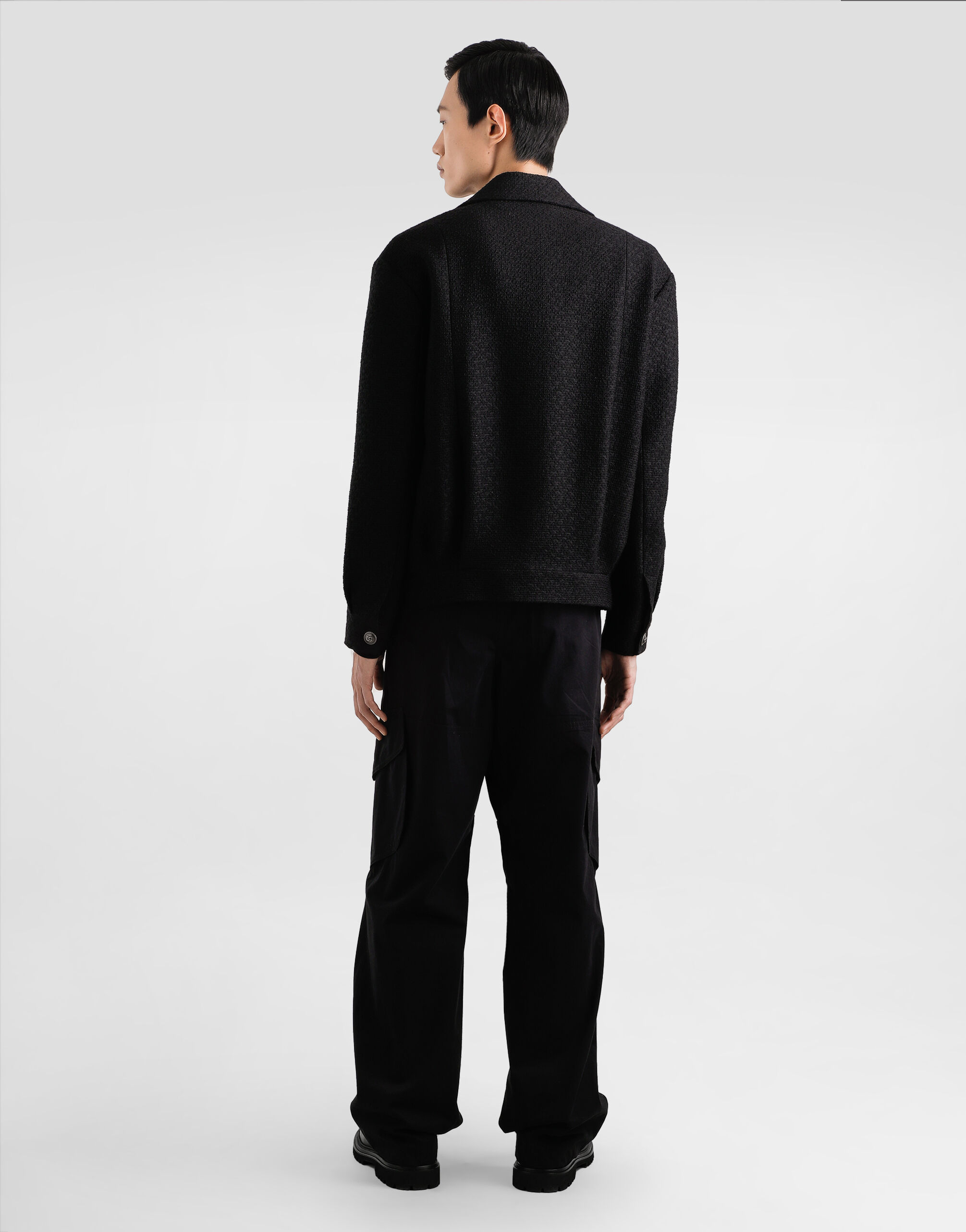Crew neck wool pullover in Black for Men | Dolce&Gabbana® US