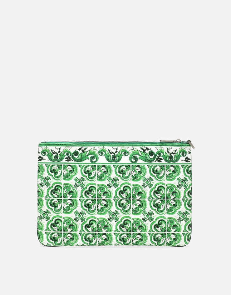 Dolce & Gabbana Pochette en toile à imprimé majoliques Imprimé BP3294AO667