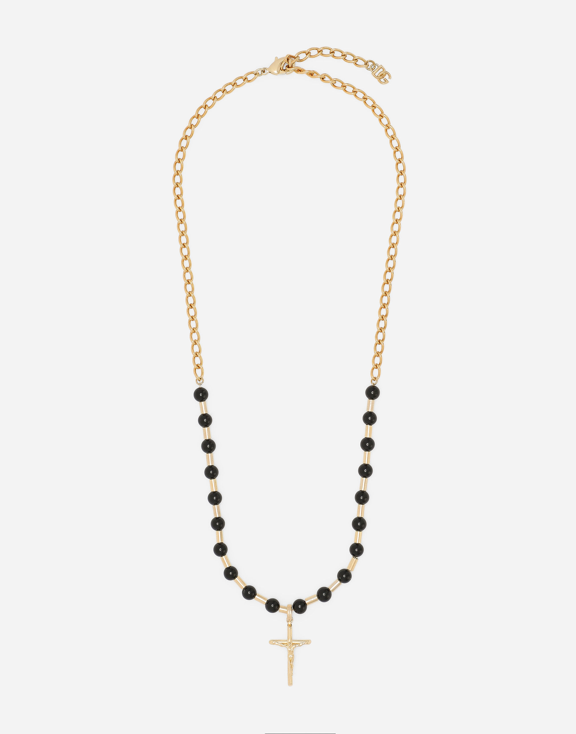Sphere necklace with “DNA” cross in Gold for Men