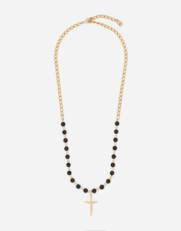 Dolce & Gabbana Collar de esferas con cruz «DNA» Gold WNQ1D3W1111