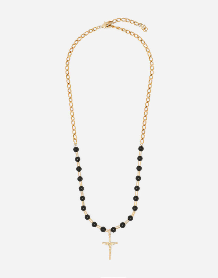 Dolce & Gabbana Collar de esferas con cruz «DNA» Gold WNQ1D3W1111