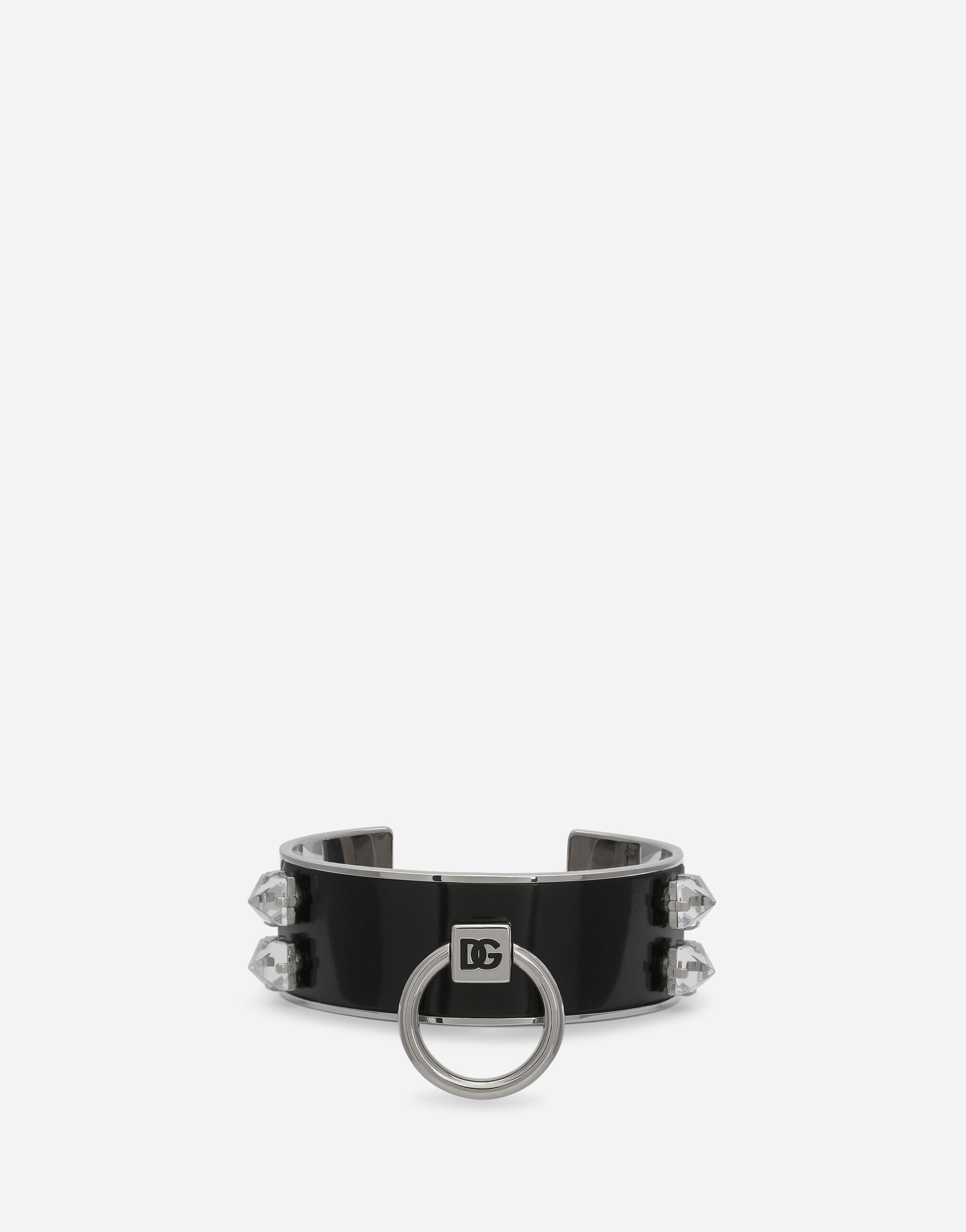 Dolce & Gabbana Leather and brass rigid bracelet Multicolor FY357AGDAJC