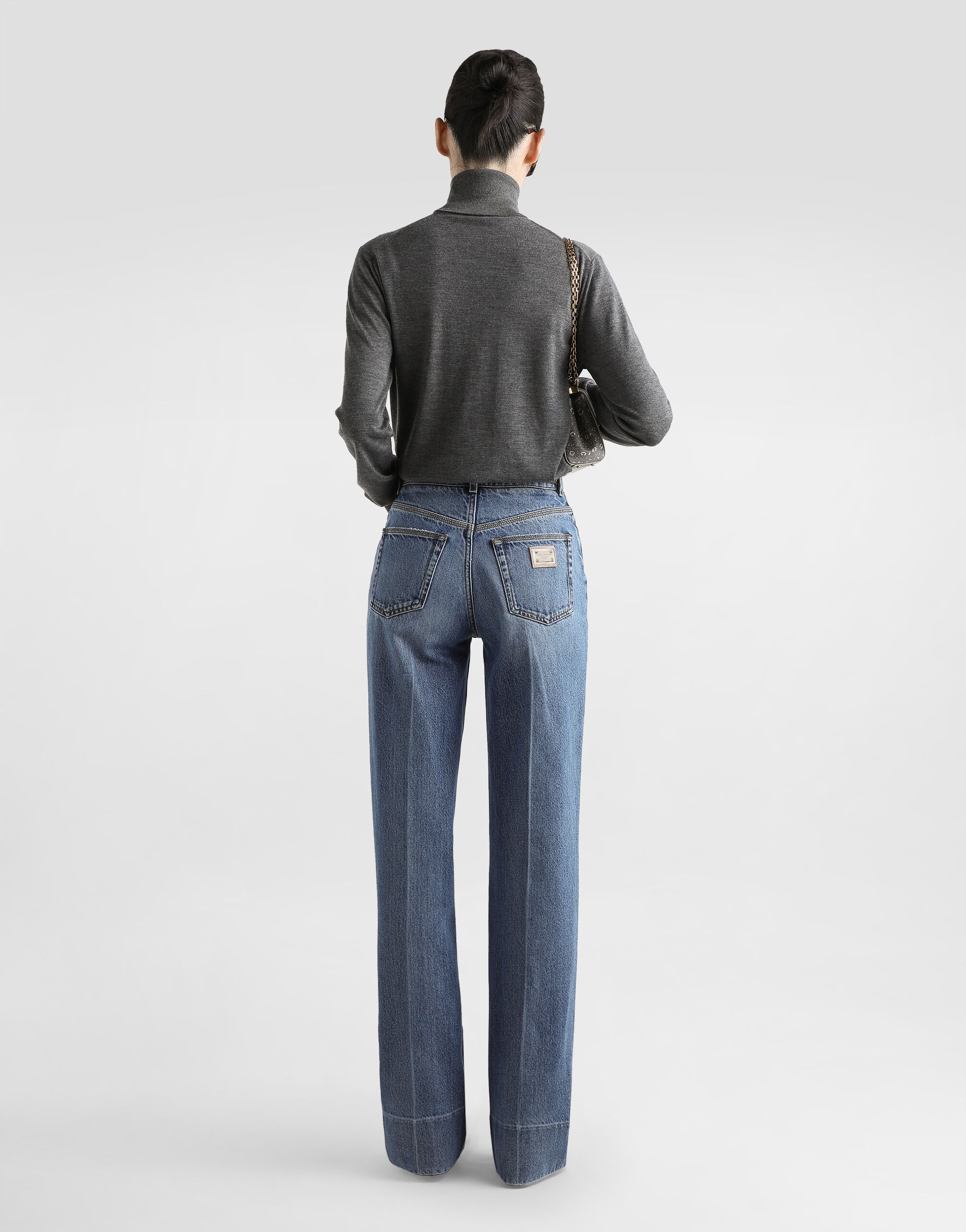 5-pocket denim trousers in Multicolor for Women | Dolce&Gabbana® US