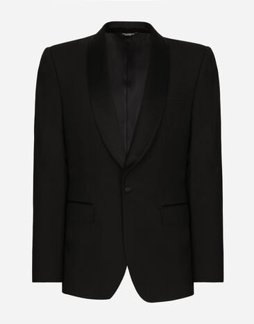 Dolce & Gabbana Single-breasted stretch wool Sicilia-fit tuxedo jacket Multicolor G5IT7TIS1QJ